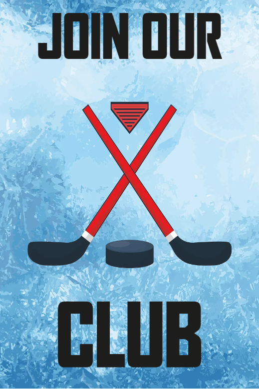Custom Outdoor Yard Signs Multiple Sizes Join Our Club Ice Hockey