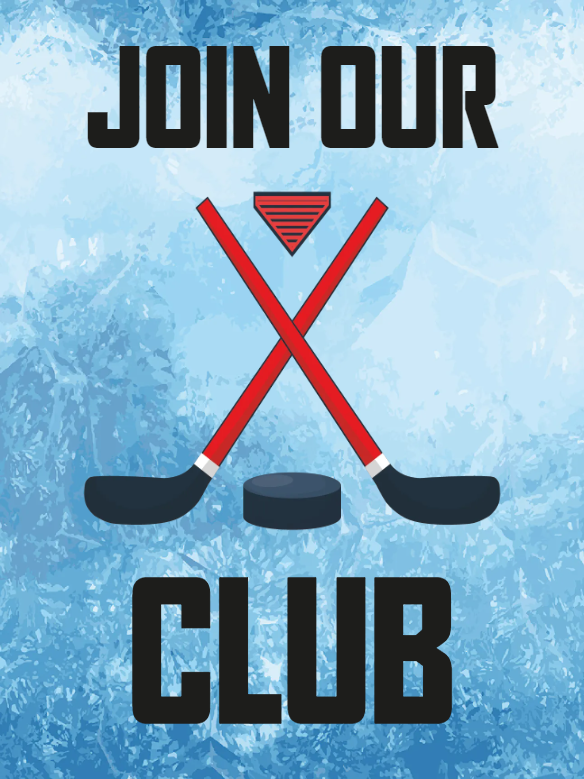 Custom Outdoor Yard Signs Multiple Sizes Join Our Club Ice Hockey