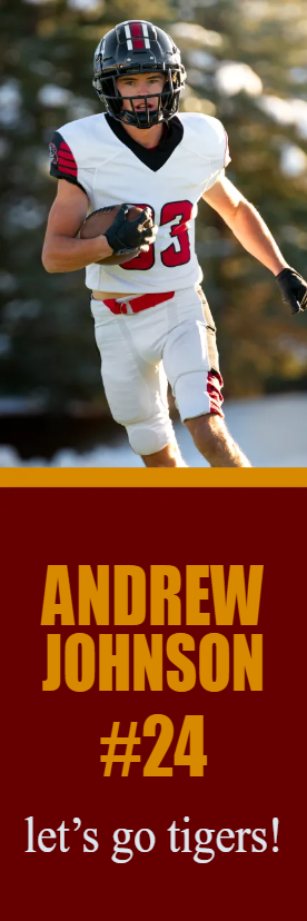 Custom Outdoor Yard Signs Multiple Sizes Athlete Name Number 3