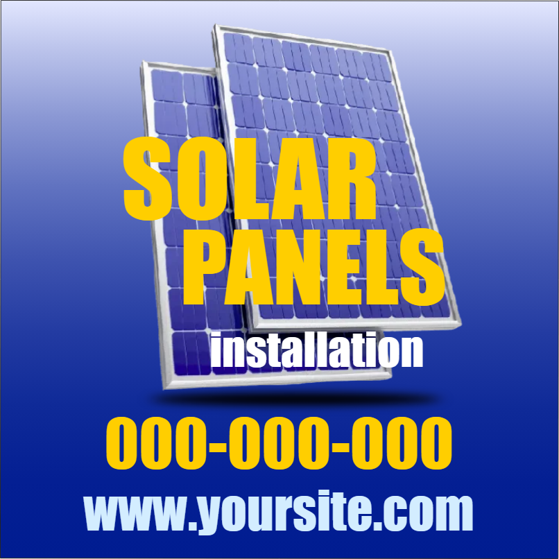 Custom Outdoor Yard Signs Multiple Sizes Solar Installation