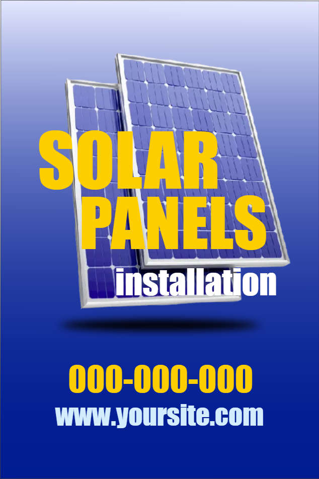 Custom Outdoor Yard Signs Multiple Sizes Solar Installation