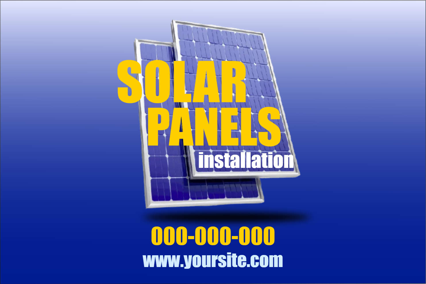 Custom Outdoor Yard Signs Multiple Sizes Solar Installation