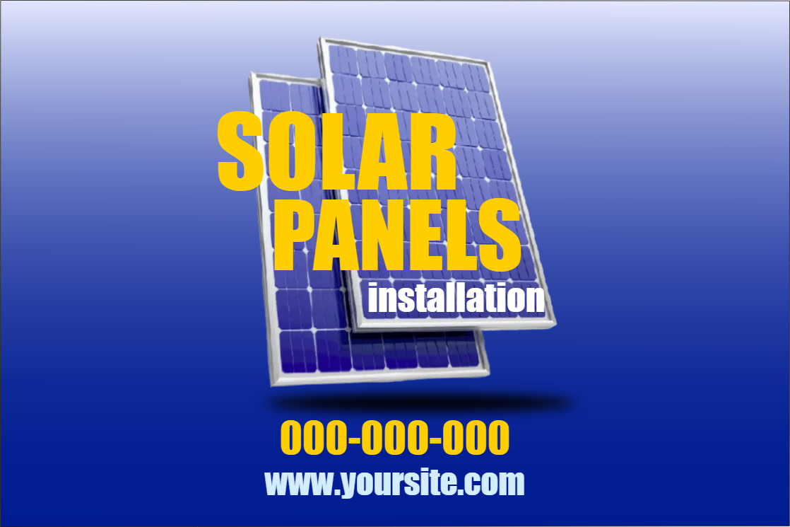 Custom Outdoor Yard Signs Multiple Sizes Solar Installation