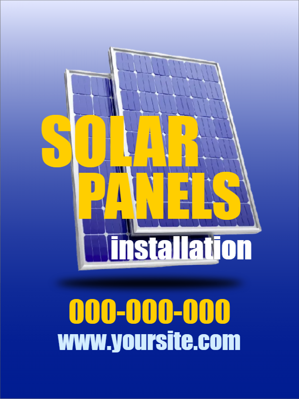 Custom Outdoor Yard Signs Multiple Sizes Solar Installation