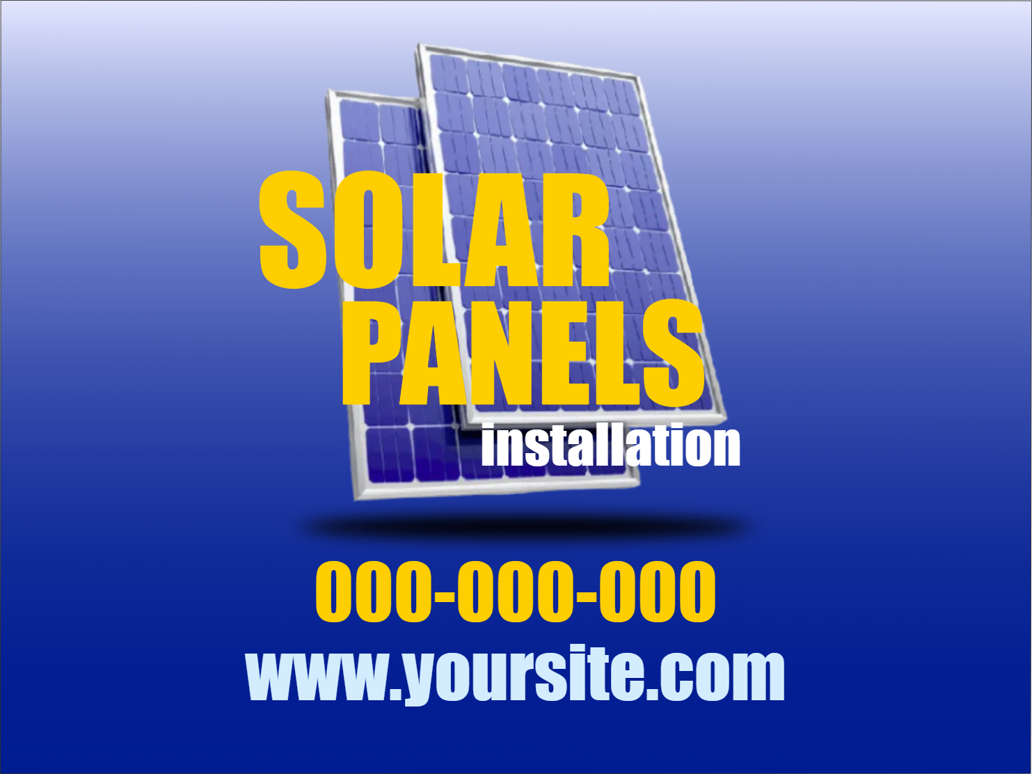 Custom Outdoor Yard Signs Multiple Sizes Solar Installation