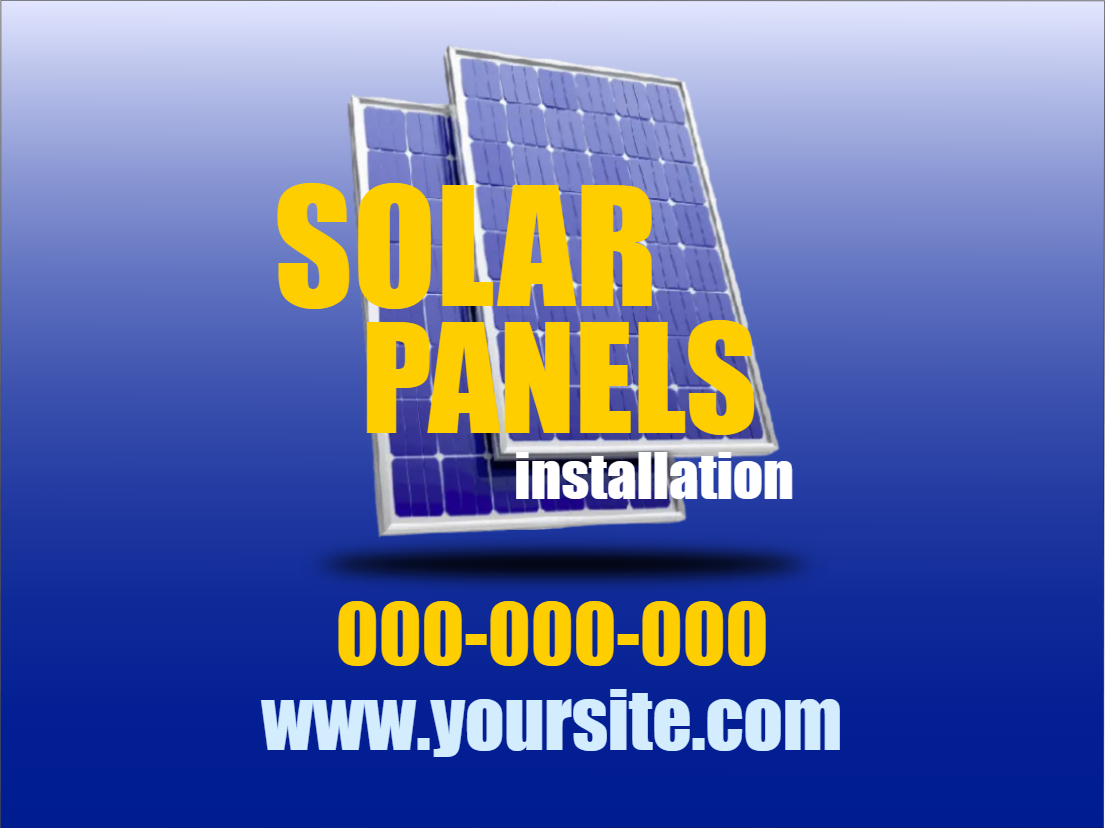 Custom Outdoor Yard Signs Multiple Sizes Solar Installation