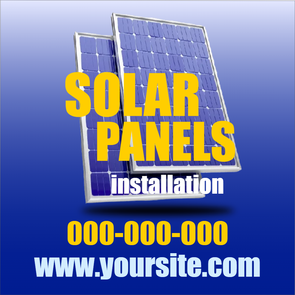 Custom Outdoor Yard Signs Multiple Sizes Solar Installation