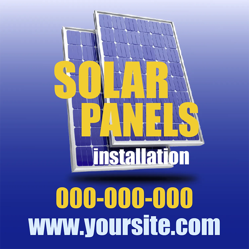 Custom Outdoor Yard Signs Multiple Sizes Solar Installation