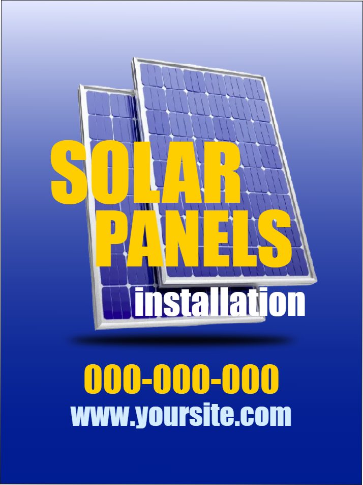 Custom Outdoor Yard Signs Multiple Sizes Solar Installation
