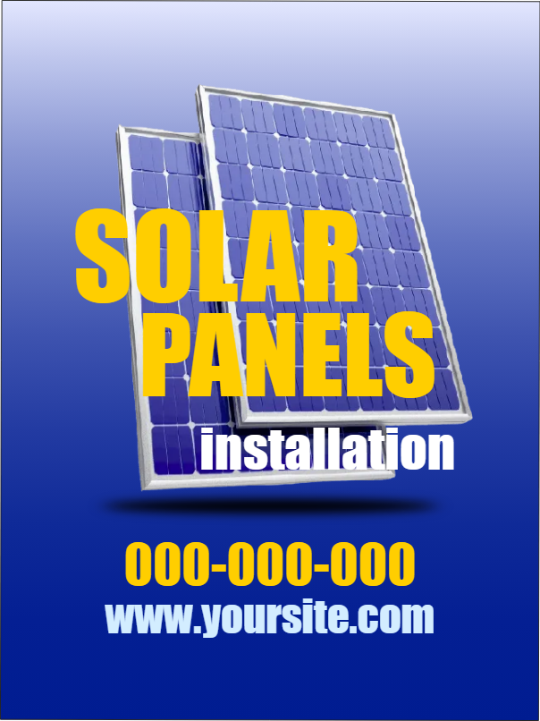 Custom Outdoor Yard Signs Multiple Sizes Solar Installation