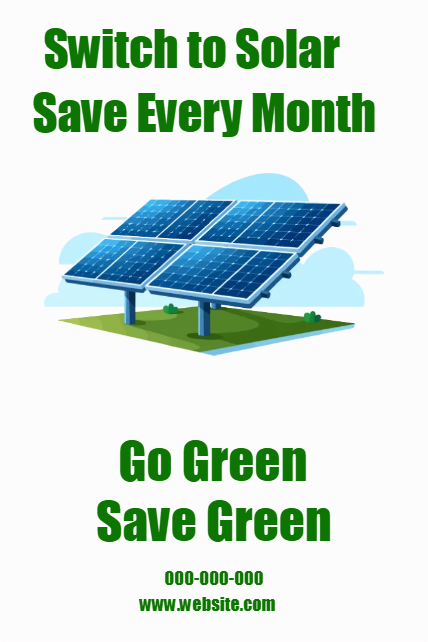 Custom Outdoor Yard Signs Multiple Sizes Switch to Solar Save Every Month