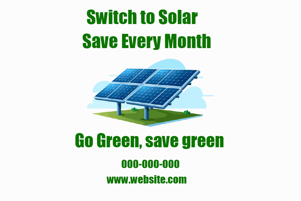 Custom Outdoor Yard Signs Multiple Sizes Switch to Solar Save Every Month