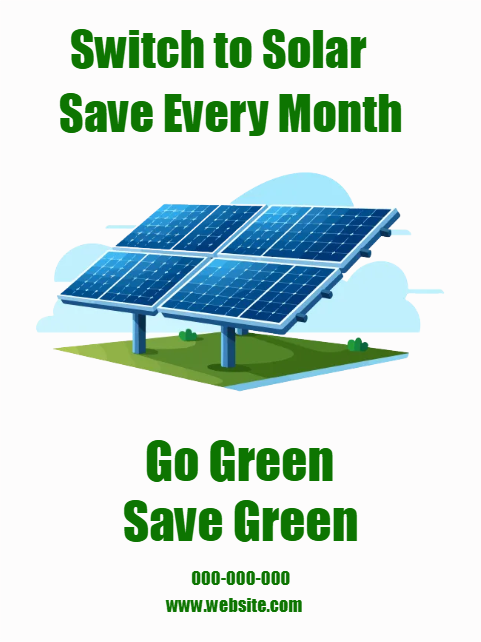 Custom Outdoor Yard Signs Multiple Sizes Switch to Solar Save Every Month