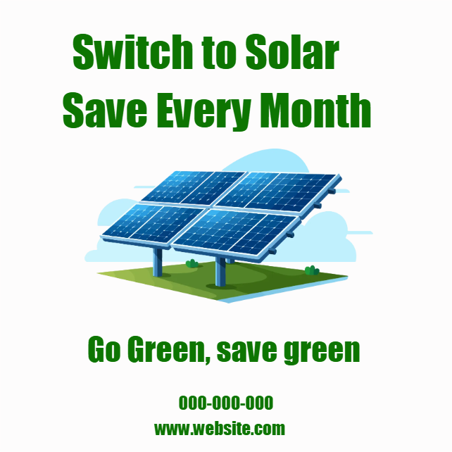 Custom Outdoor Yard Signs Multiple Sizes Switch to Solar Save Every Month