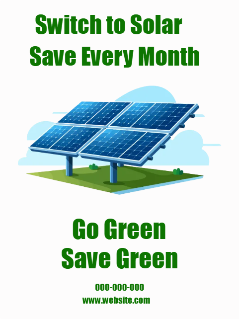 Custom Outdoor Yard Signs Multiple Sizes Switch to Solar Save Every Month