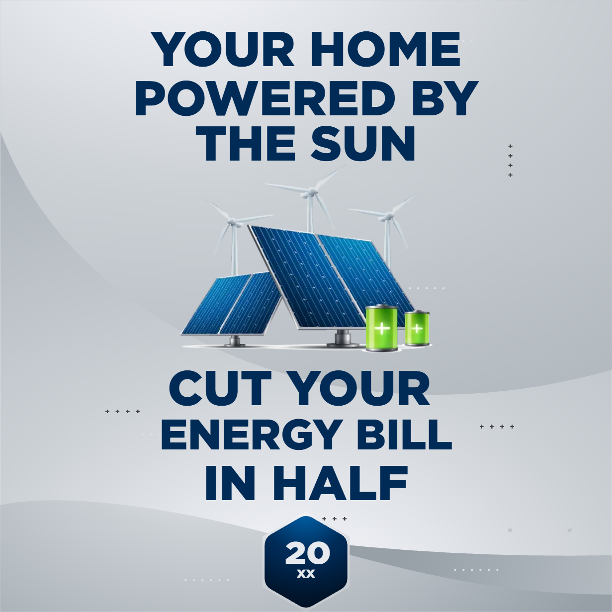 Custom Outdoor Yard Signs Multiple Sizes Your Home Powered by the Sun