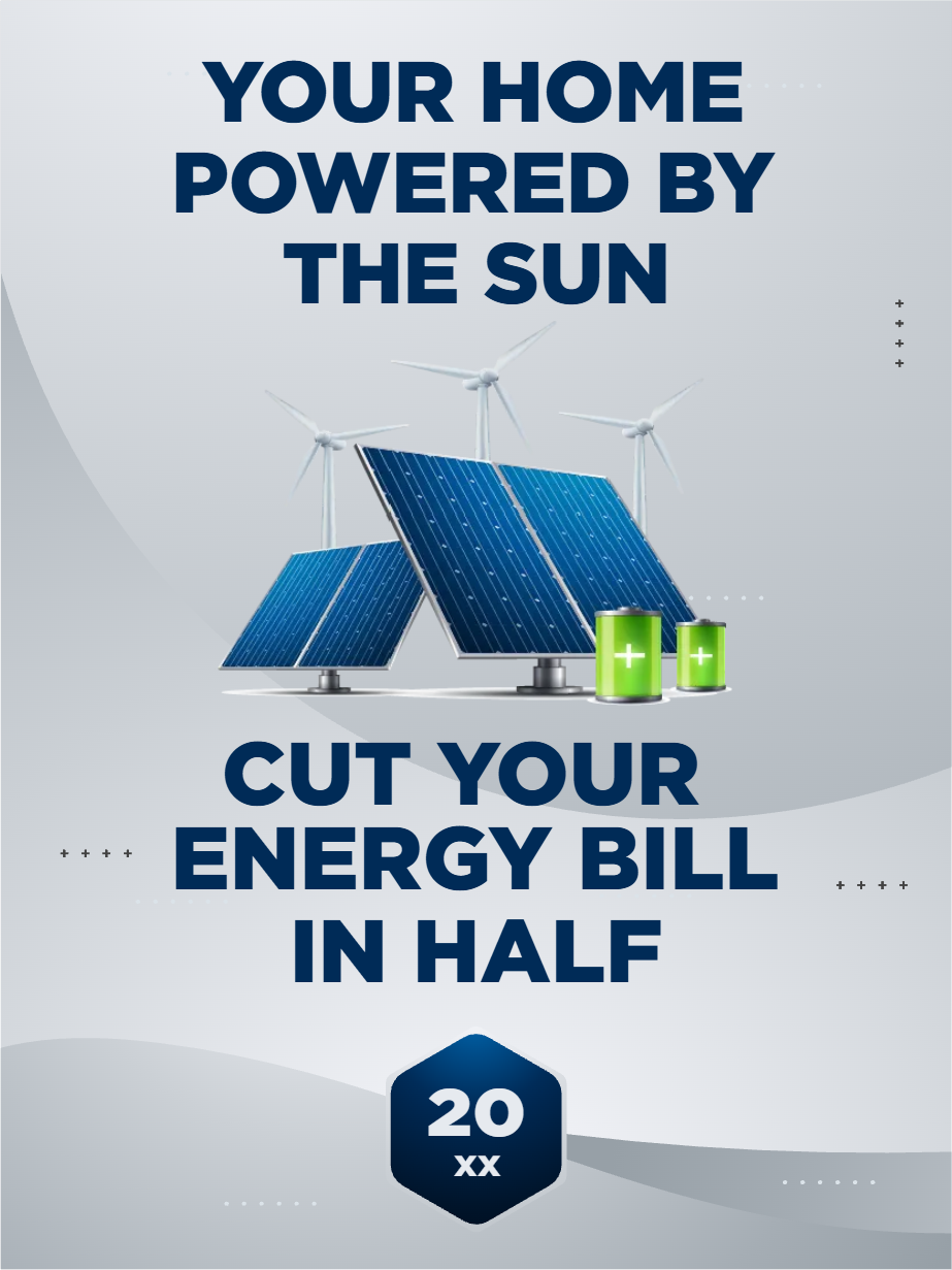 Custom Outdoor Yard Signs Multiple Sizes Your Home Powered by the Sun