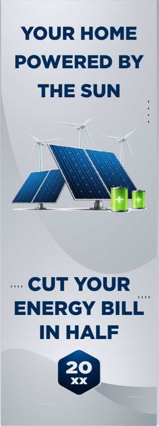 Custom Outdoor Yard Signs Multiple Sizes Your Home Powered by the Sun