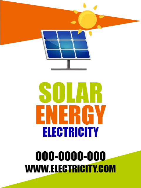 Custom Outdoor Yard Signs Multiple Sizes Solar Energy Electricity