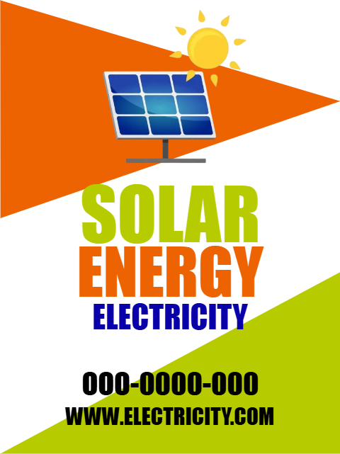 Custom Outdoor Yard Signs Multiple Sizes Solar Energy Electricity