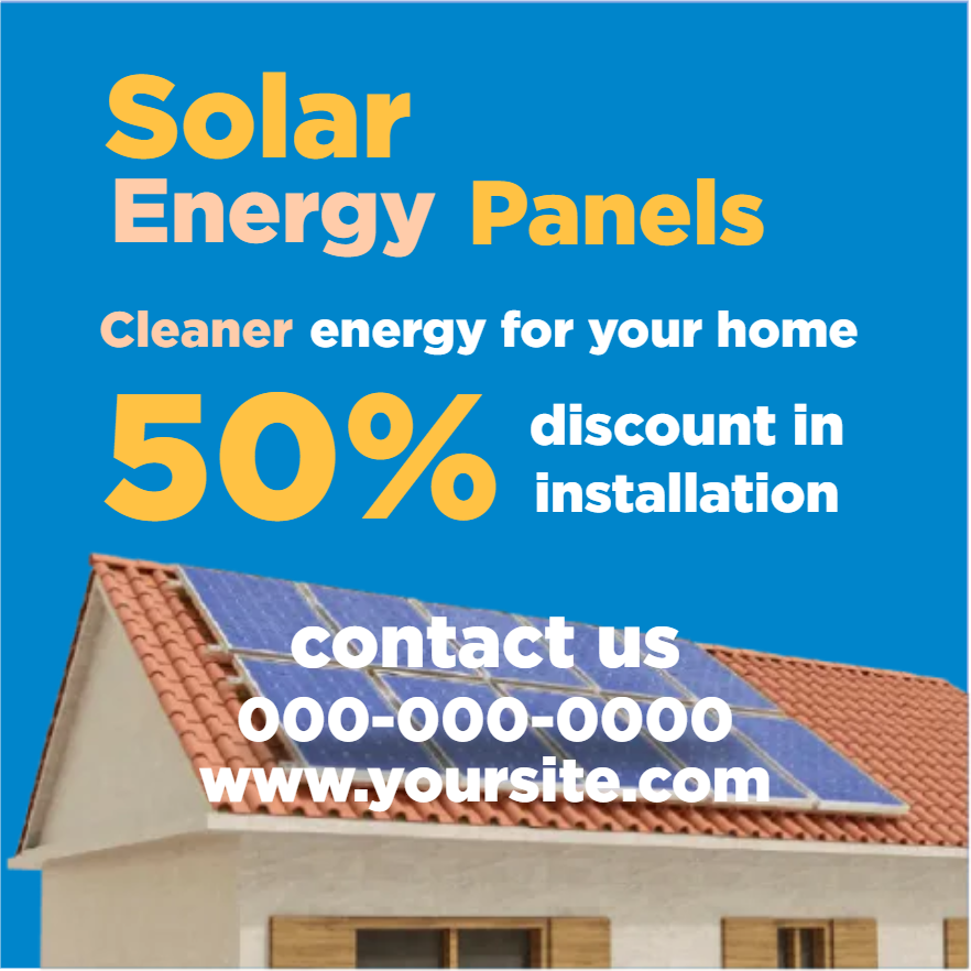 Custom Outdoor Yard Signs Multiple Sizes Solar Energy Panels