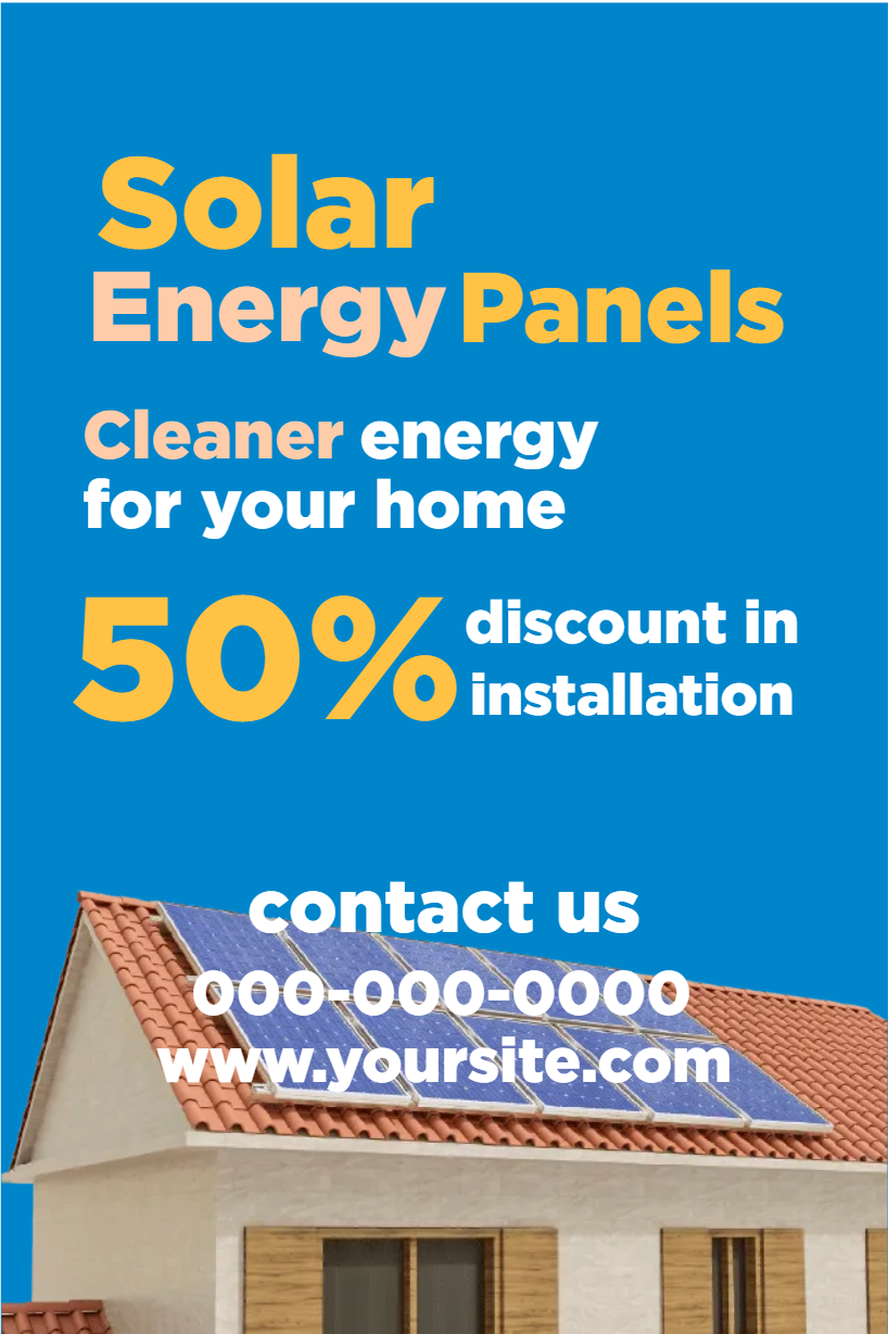 Custom Outdoor Yard Signs Multiple Sizes Solar Energy Panels