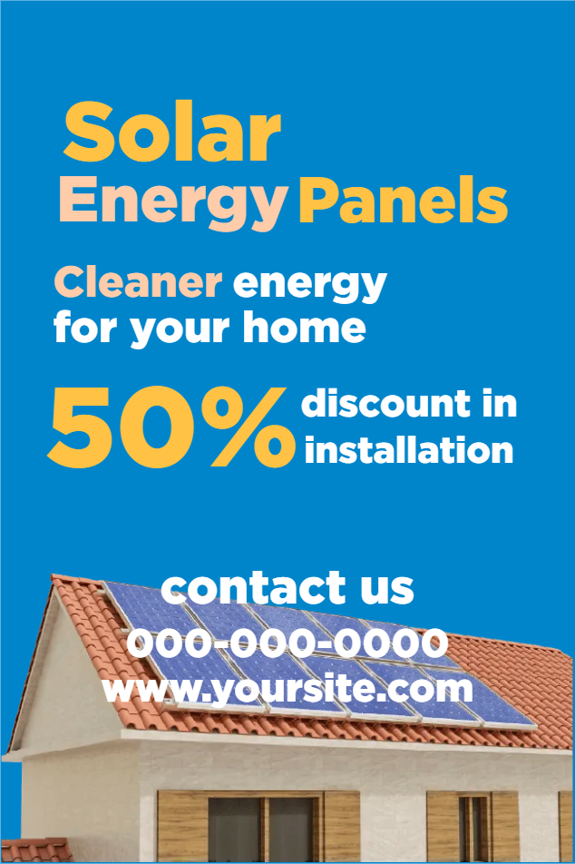 Custom Outdoor Yard Signs Multiple Sizes Solar Energy Panels