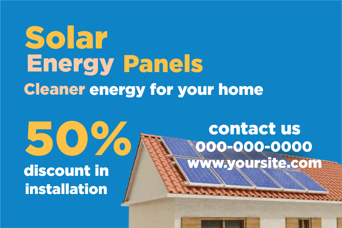 Custom Outdoor Yard Signs Multiple Sizes Solar Energy Panels