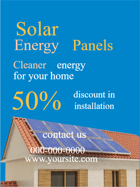 Custom Outdoor Yard Signs Multiple Sizes Solar Energy Panels