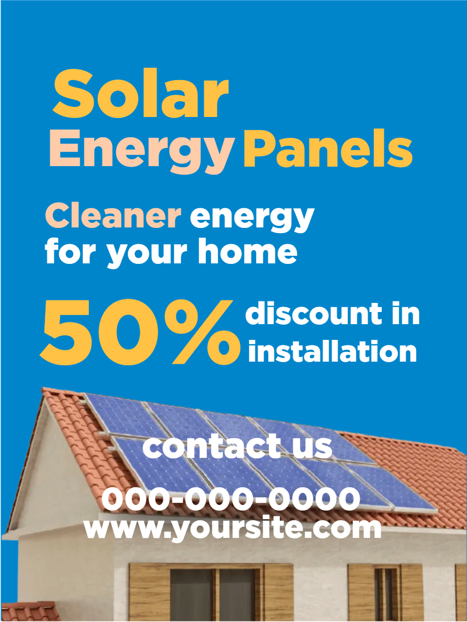 Custom Outdoor Yard Signs Multiple Sizes Solar Energy Panels