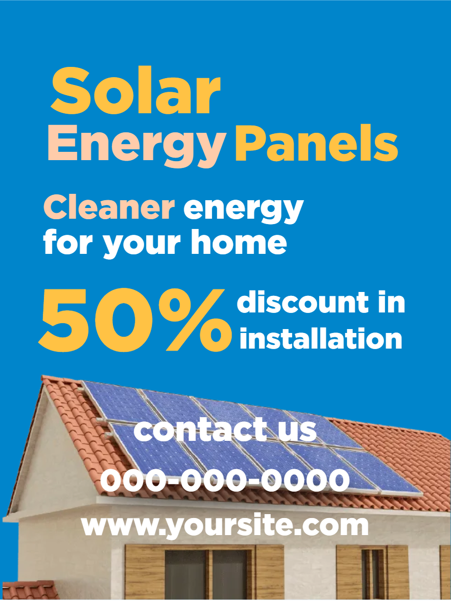 Custom Outdoor Yard Signs Multiple Sizes Solar Energy Panels