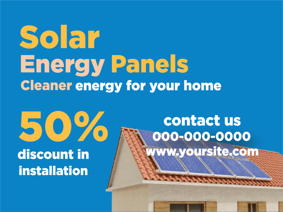 Custom Outdoor Yard Signs Multiple Sizes Solar Energy Panels
