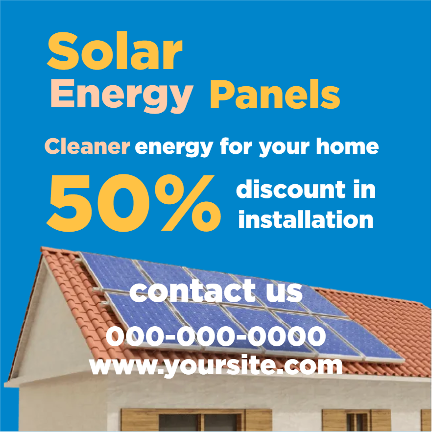 Custom Outdoor Yard Signs Multiple Sizes Solar Energy Panels