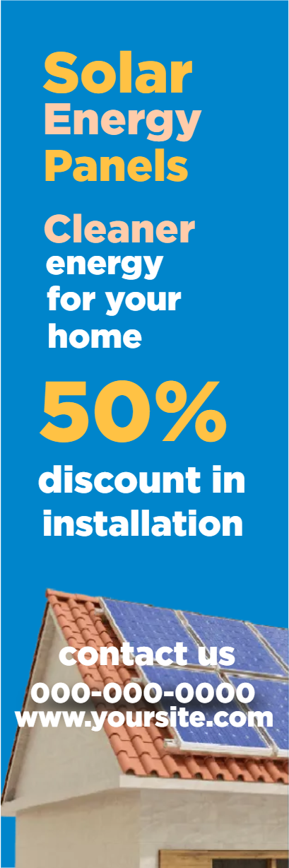 Custom Outdoor Yard Signs Multiple Sizes Solar Energy Panels