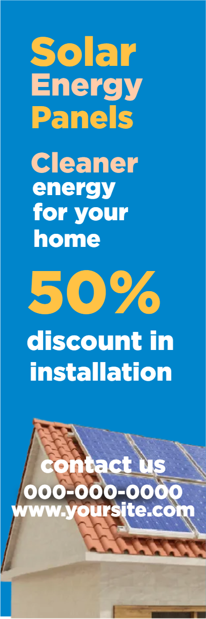 Custom Outdoor Yard Signs Multiple Sizes Solar Energy Panels