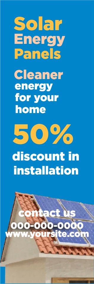 Custom Outdoor Yard Signs Multiple Sizes Solar Energy Panels