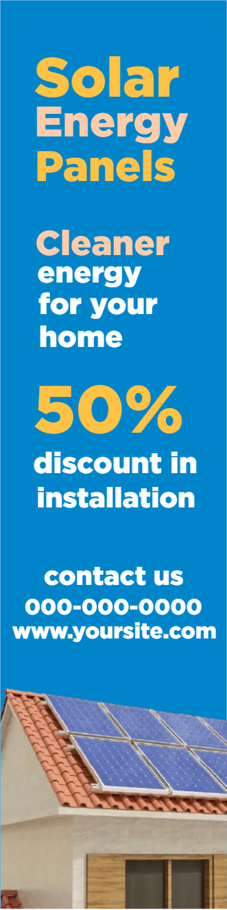 Custom Outdoor Yard Signs Multiple Sizes Solar Energy Panels