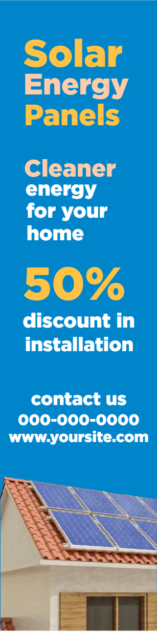 Custom Outdoor Yard Signs Multiple Sizes Solar Energy Panels