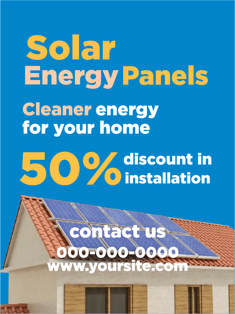 Custom Outdoor Yard Signs Multiple Sizes Solar Energy Panels