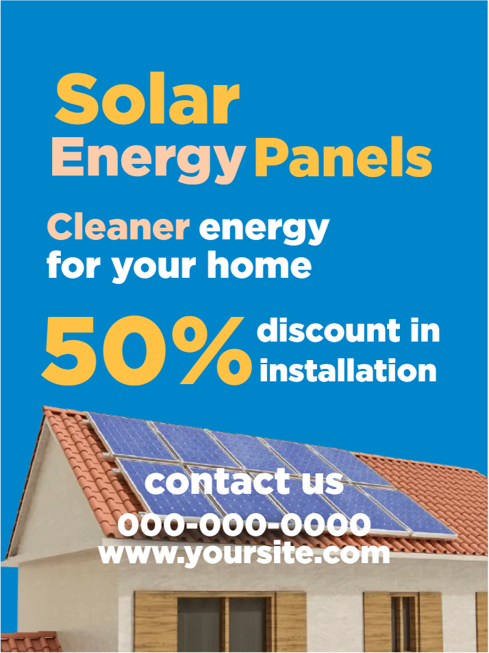 Custom Outdoor Yard Signs Multiple Sizes Solar Energy Panels