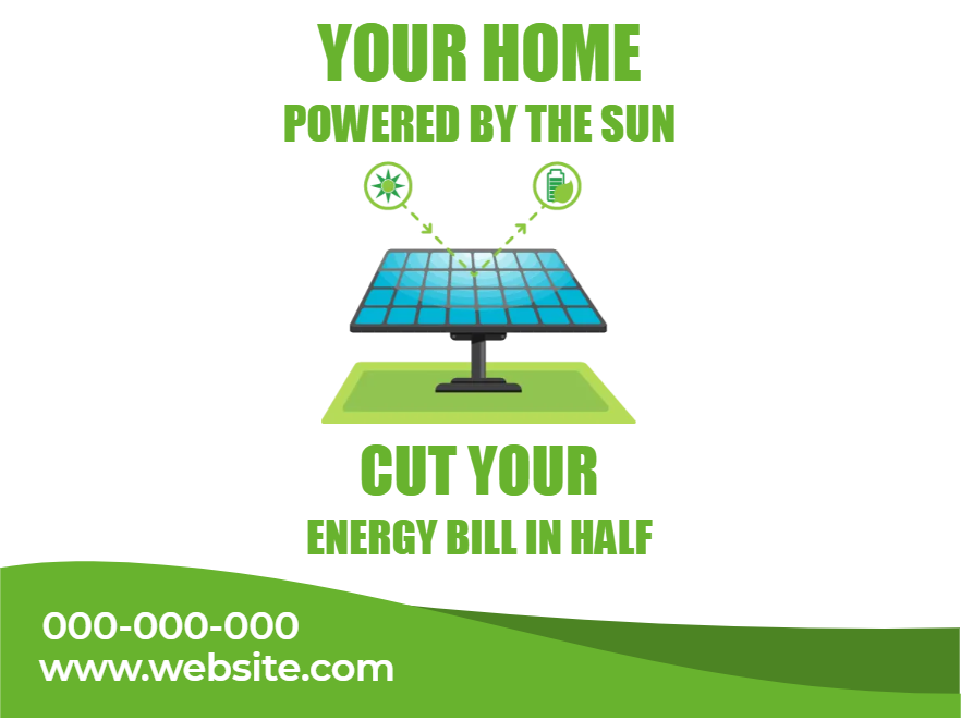 Custom Outdoor Yard Signs Multiple Sizes Cut Your Energy Bill in Half