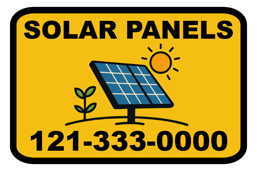 Custom Outdoor Yard Signs Multiple Sizes Solar Panels