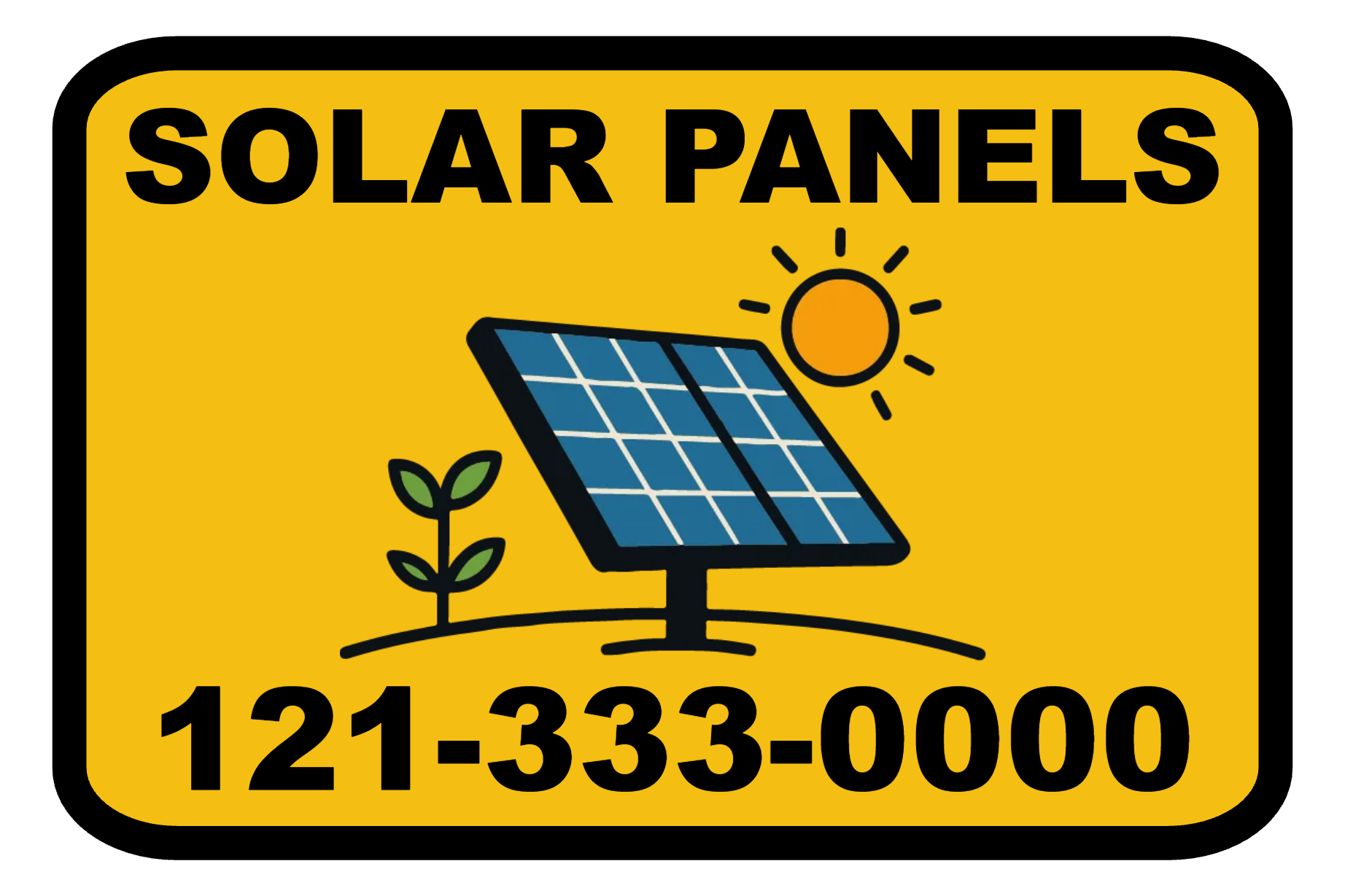 Custom Outdoor Yard Signs Multiple Sizes Solar Panels