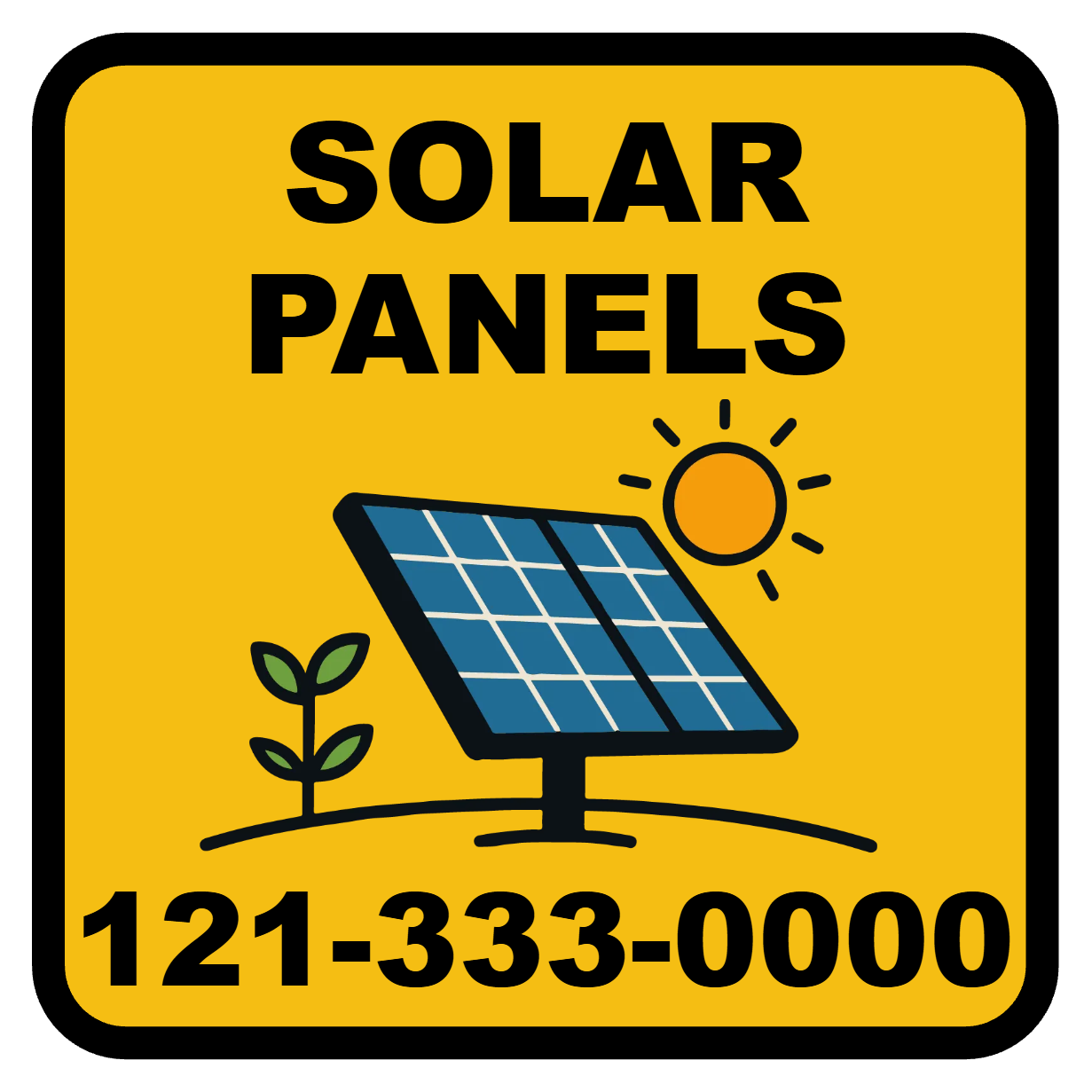 Custom Outdoor Yard Signs Multiple Sizes Solar Panels