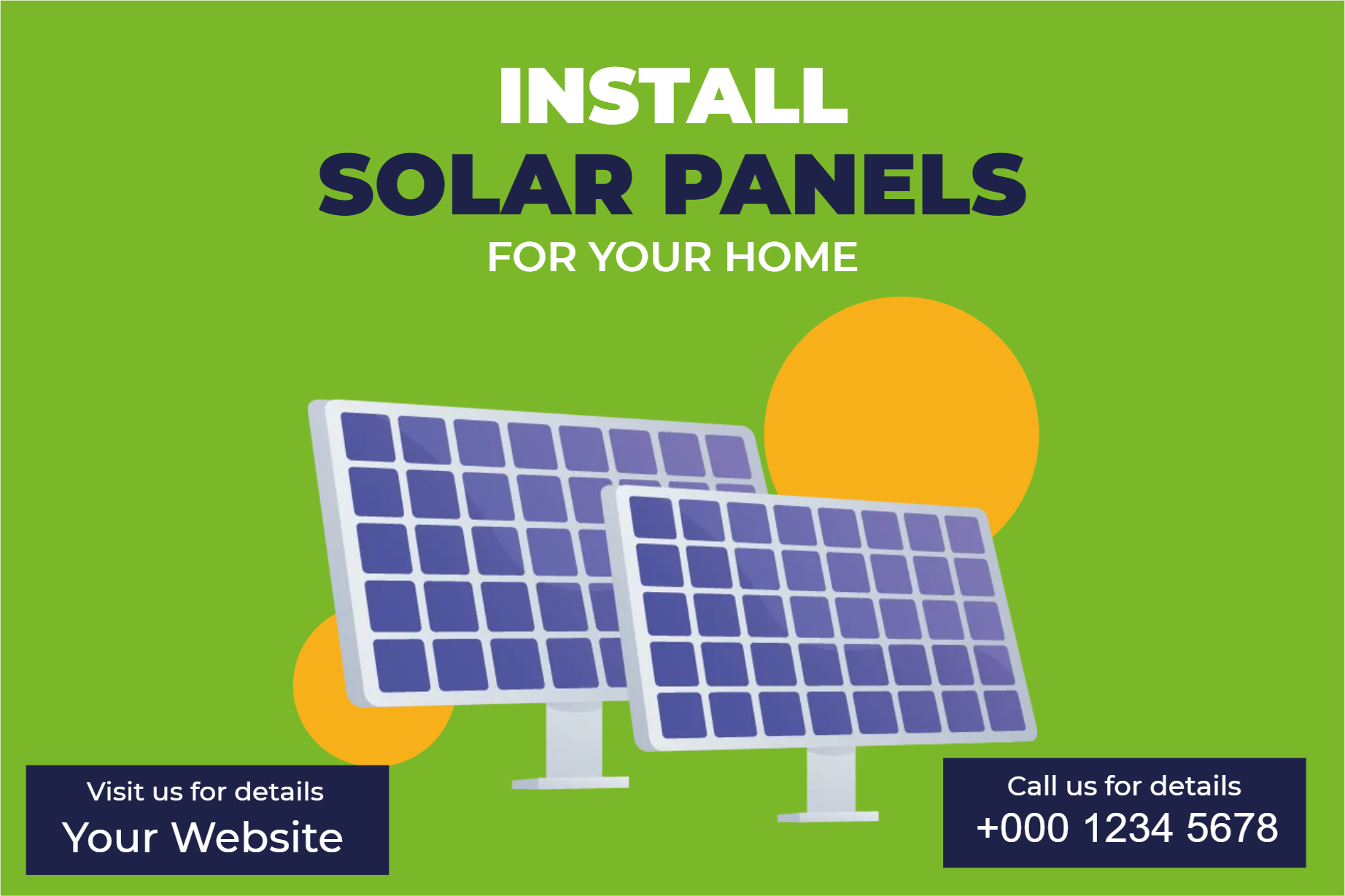 Custom Outdoor Yard Signs Multiple Sizes Install Solar Panels