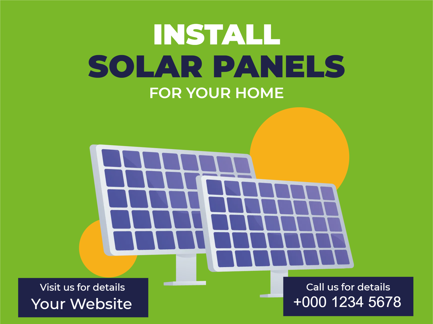 Custom Outdoor Yard Signs Multiple Sizes Install Solar Panels