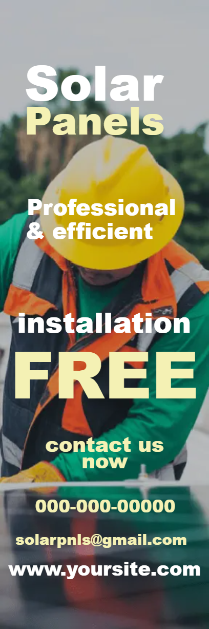 Custom Outdoor Yard Signs Multiple Sizes Solar Panels Professional & Efficient