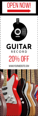 Custom Outdoor Yard Signs Multiple Sizes Guitar Record