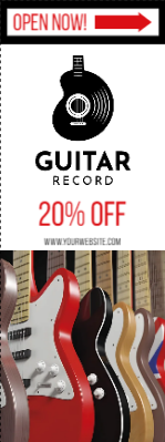 Custom Outdoor Yard Signs Multiple Sizes Guitar Record