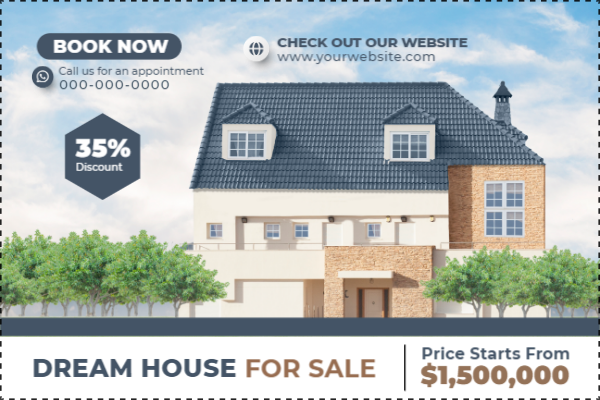 Custom Outdoor Yard Signs Multiple Sizes Dream House For Sale